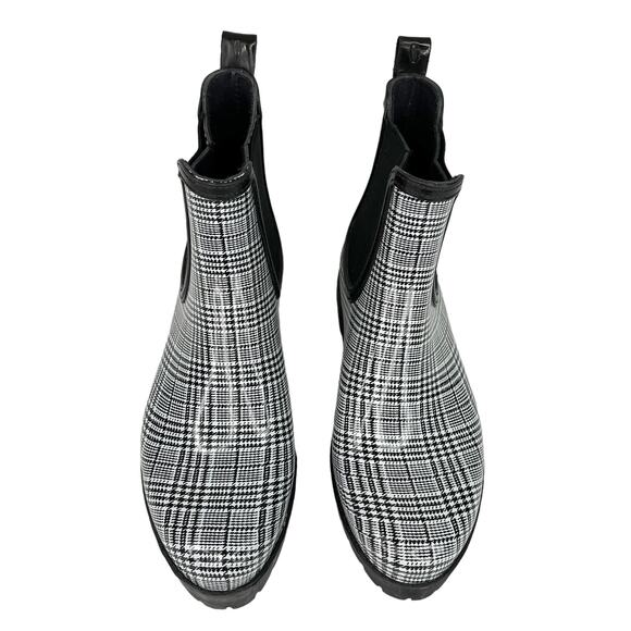Jeffrey Campbell Cloudy Chelsea Plaid Rain Boots EU 38 US 7 - Picture 5 of 9